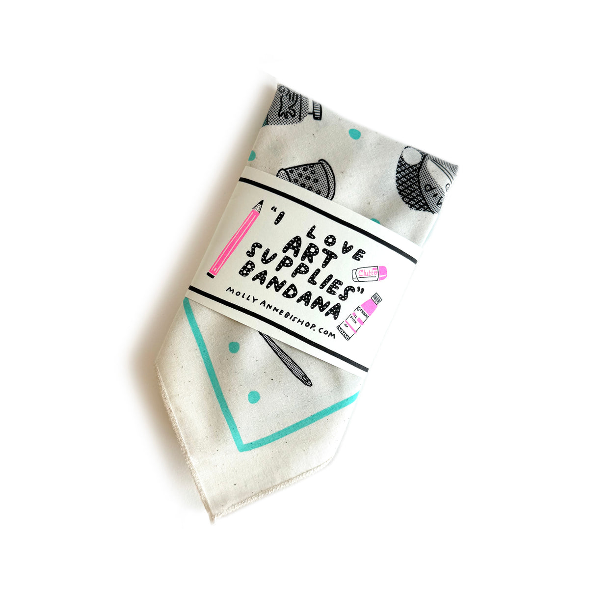 I Love Art Supplies Bandana – Molly Anne Bishop