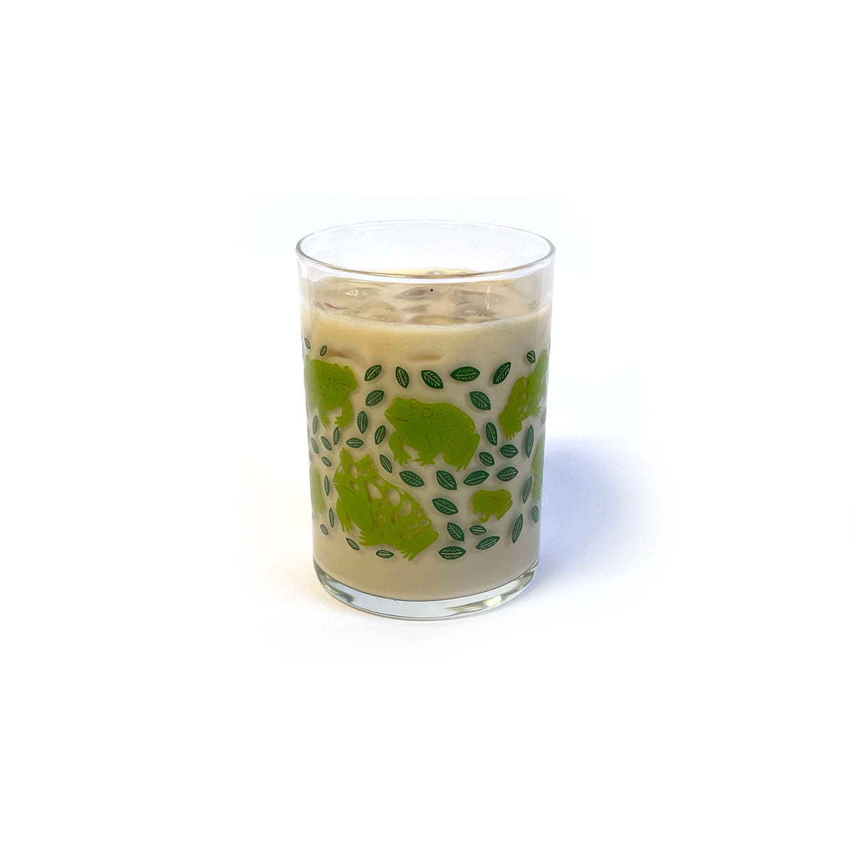 Frog Fan Drinking Glass